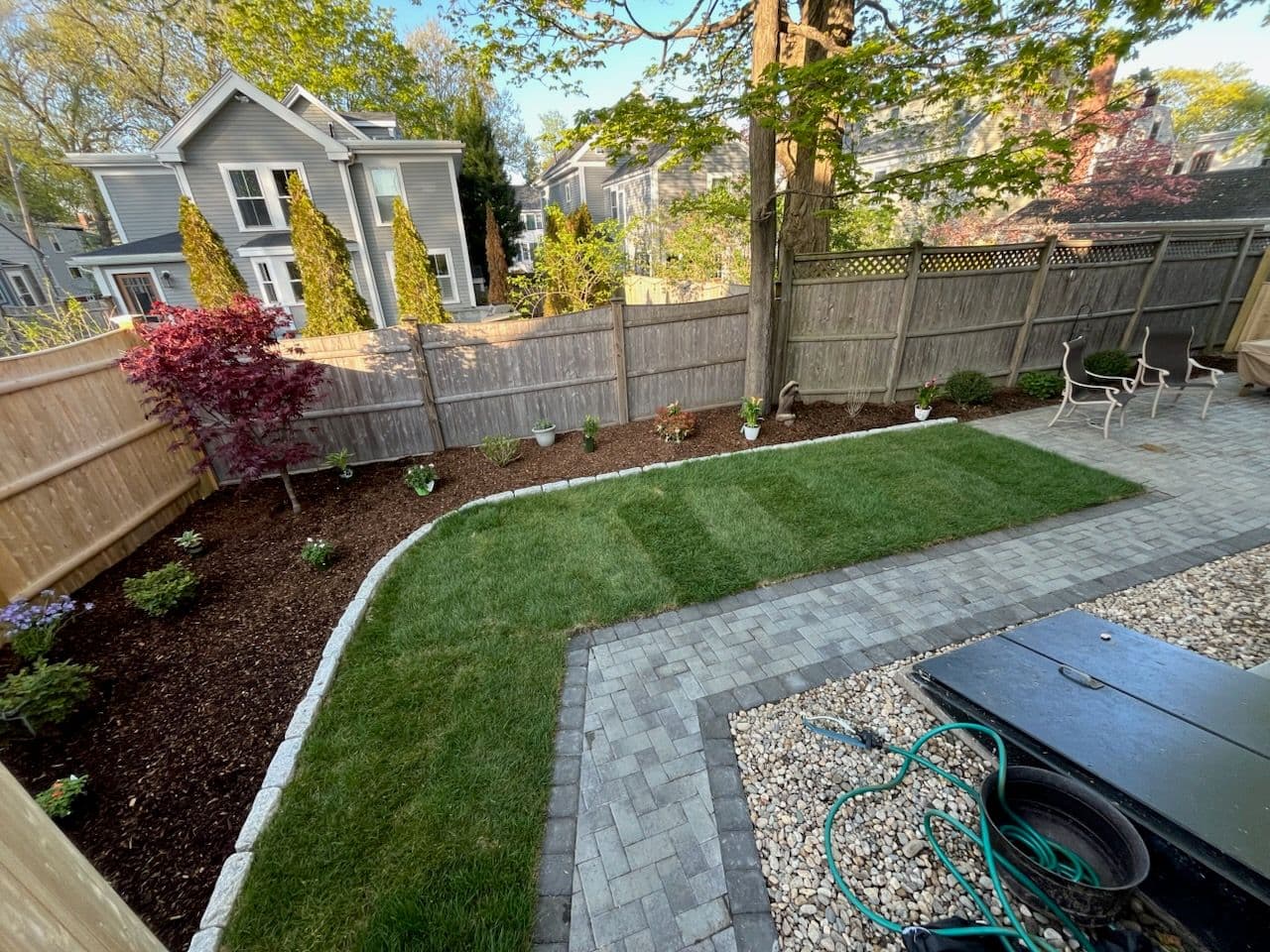 Newburyport Backyard Walkway and Garden Oasis